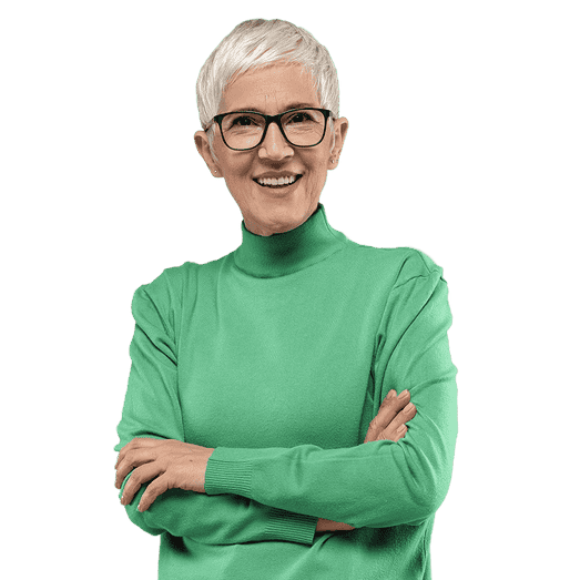 Senior lady with arms folded